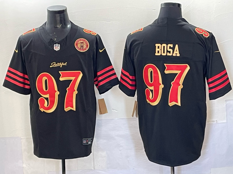 Men San Francisco 49ers #97 Bosa black Limited Nike NFL 2025 Jersey 07->san francisco 49ers->NFL Jersey